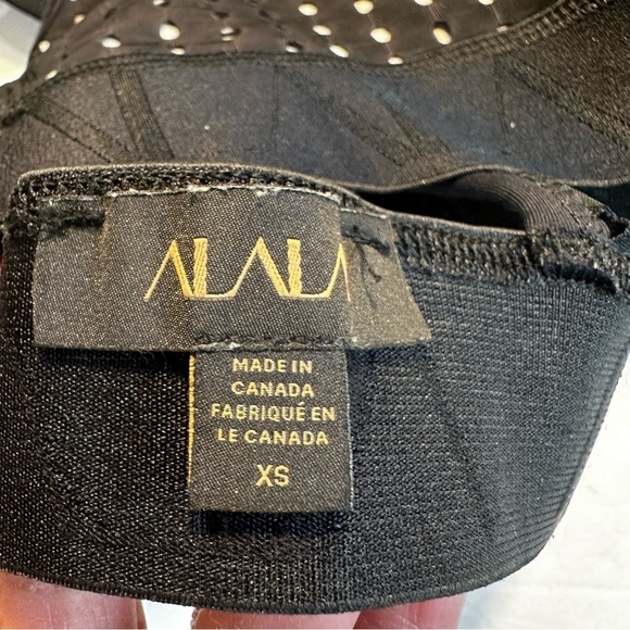 Alana Sz XS Liquid Gold Blk Cross Back Bra - Picture 7 of 9